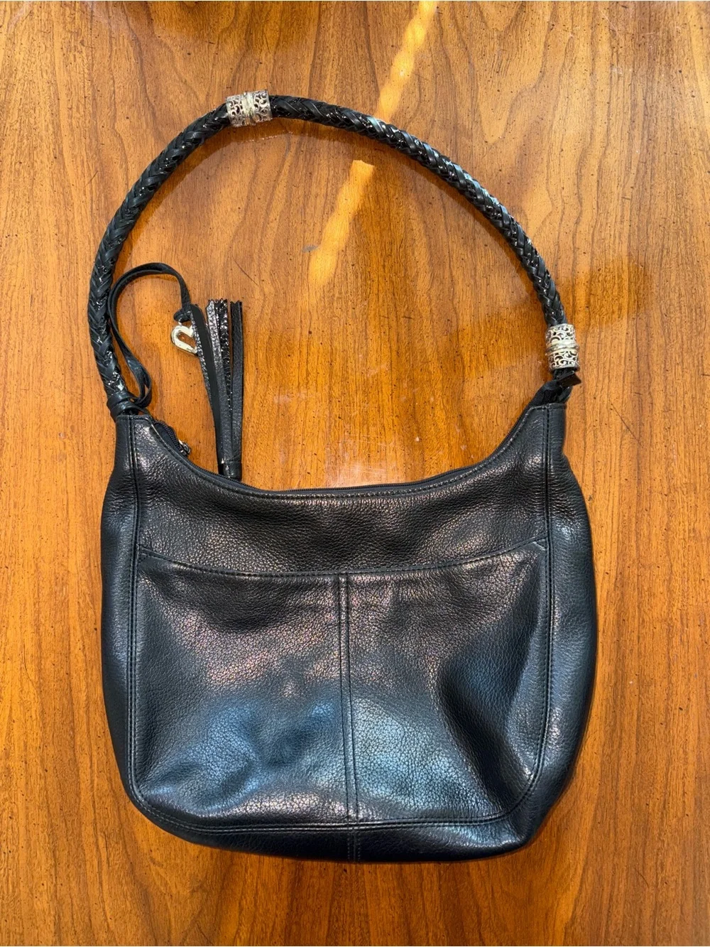 Brighton Barbados Pebbled Leather Shoulder Hobo Bag